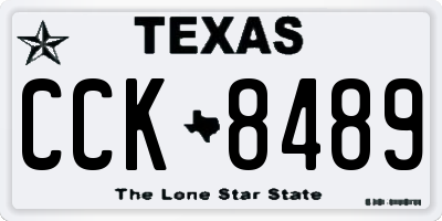 TX license plate CCK8489