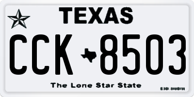 TX license plate CCK8503