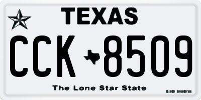 TX license plate CCK8509