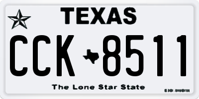 TX license plate CCK8511