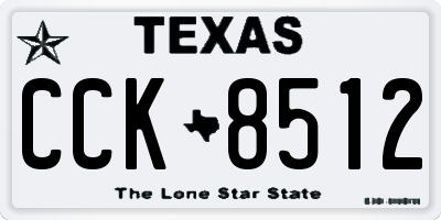 TX license plate CCK8512
