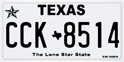 TX license plate CCK8514