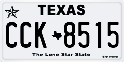 TX license plate CCK8515