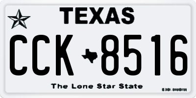 TX license plate CCK8516