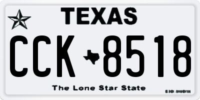 TX license plate CCK8518