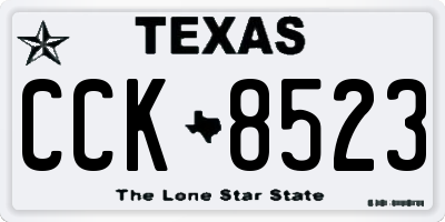 TX license plate CCK8523