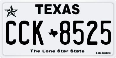 TX license plate CCK8525