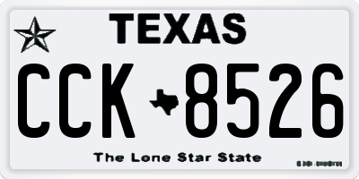 TX license plate CCK8526