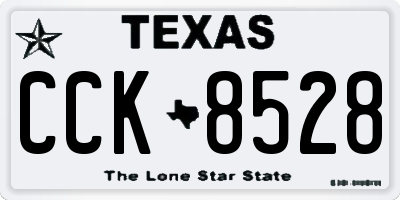 TX license plate CCK8528