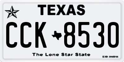 TX license plate CCK8530