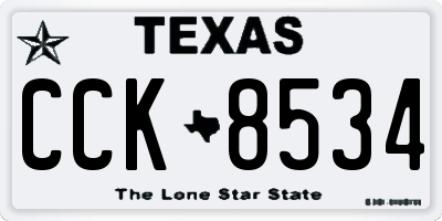 TX license plate CCK8534