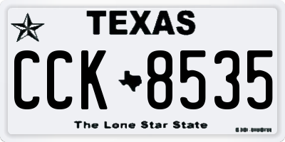 TX license plate CCK8535
