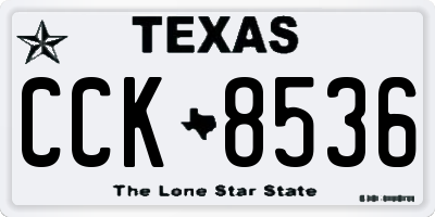 TX license plate CCK8536