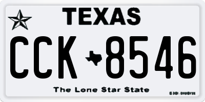 TX license plate CCK8546