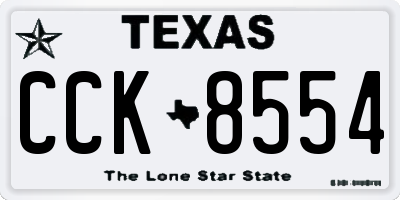 TX license plate CCK8554