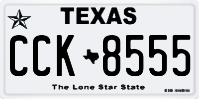 TX license plate CCK8555