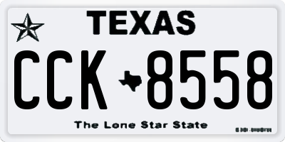 TX license plate CCK8558