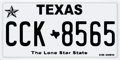TX license plate CCK8565