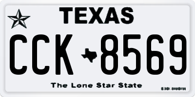 TX license plate CCK8569