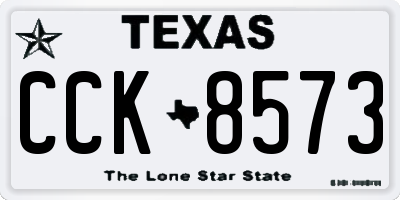 TX license plate CCK8573