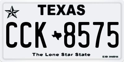 TX license plate CCK8575