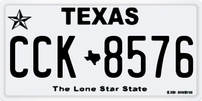 TX license plate CCK8576