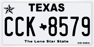 TX license plate CCK8579