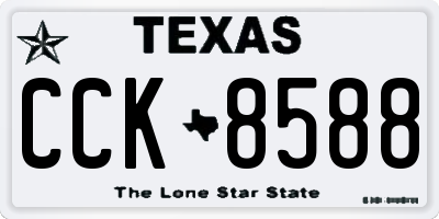 TX license plate CCK8588