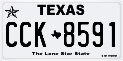 TX license plate CCK8591