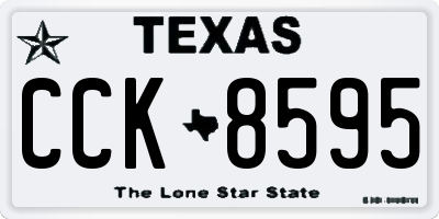 TX license plate CCK8595
