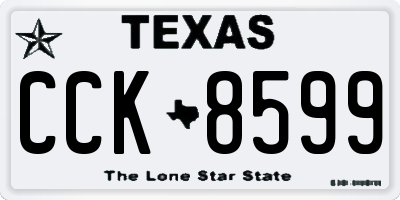 TX license plate CCK8599