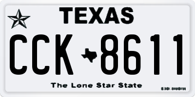 TX license plate CCK8611