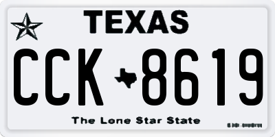 TX license plate CCK8619