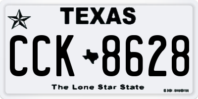 TX license plate CCK8628
