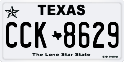 TX license plate CCK8629
