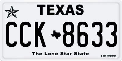 TX license plate CCK8633