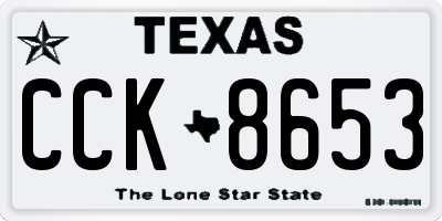 TX license plate CCK8653