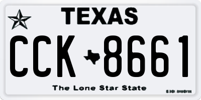 TX license plate CCK8661