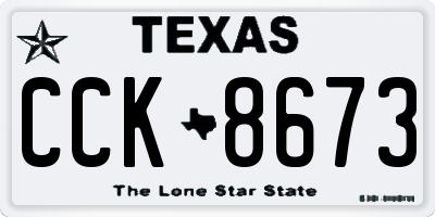 TX license plate CCK8673