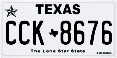 TX license plate CCK8676