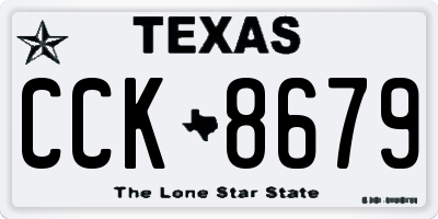 TX license plate CCK8679