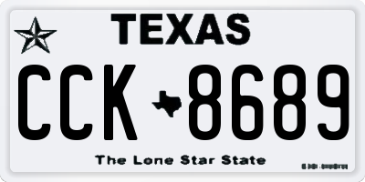 TX license plate CCK8689