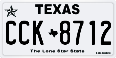 TX license plate CCK8712