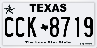 TX license plate CCK8719