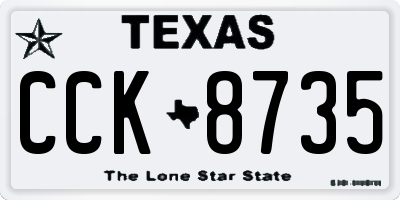 TX license plate CCK8735