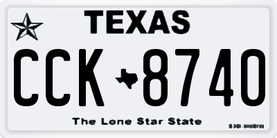 TX license plate CCK8740