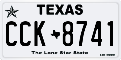 TX license plate CCK8741