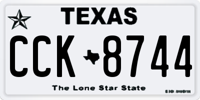 TX license plate CCK8744