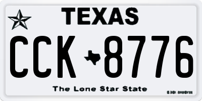 TX license plate CCK8776