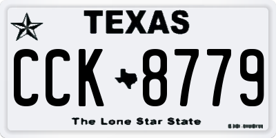TX license plate CCK8779